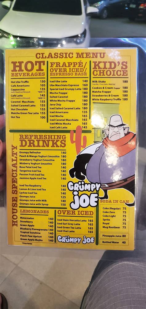 grumpy joe dagupan contact number|Menu at Grumpy Joe .
